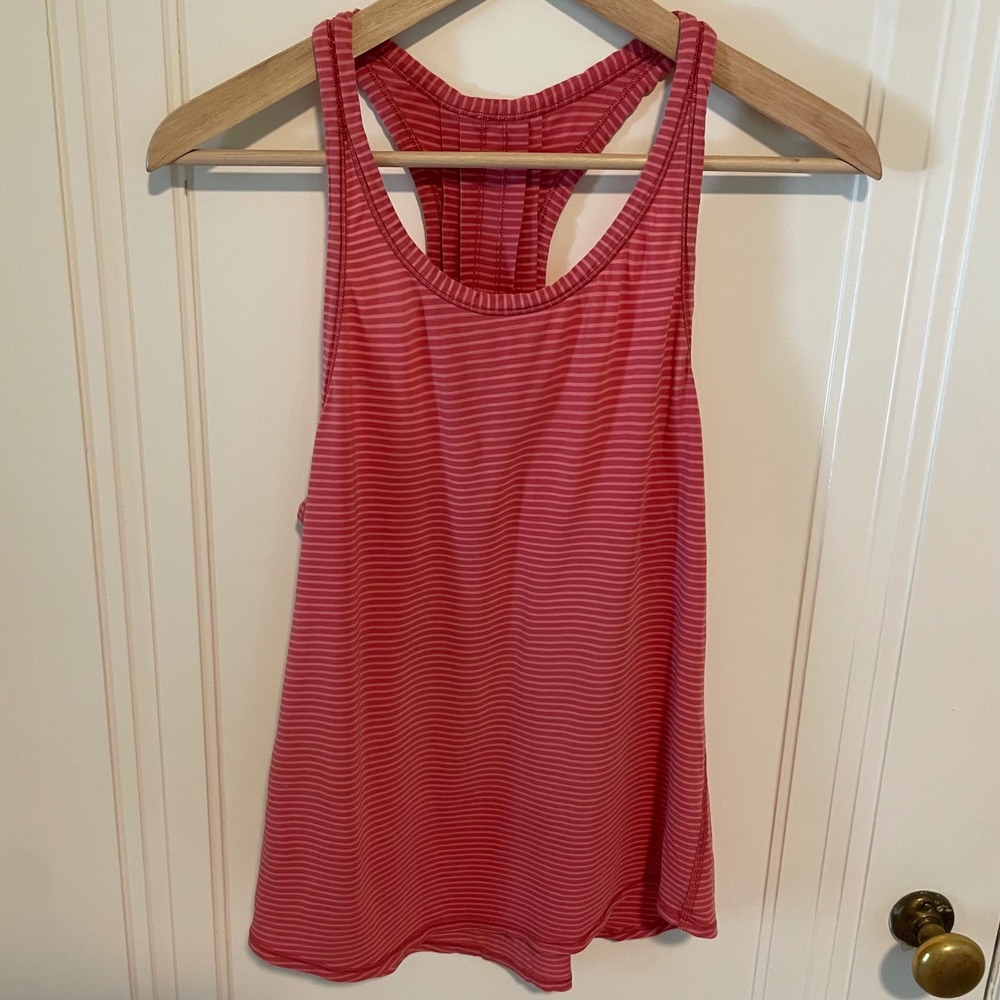Lululemon Love Tank Top Striped Pleated Racerback Size 6